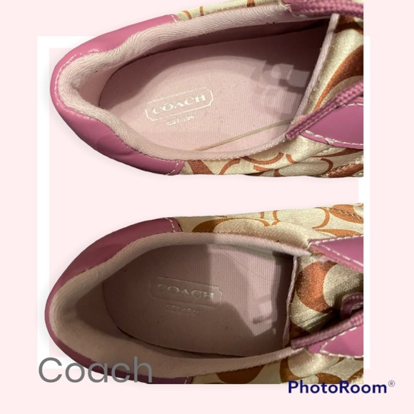 Authentic Coach Kirby Sateen Leather Shoes Women's Size 9.5 M Fashion Sneaker - Picture 3 of 5